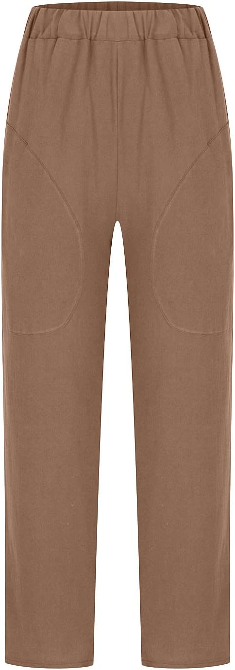 Rear view of khaki trousers.