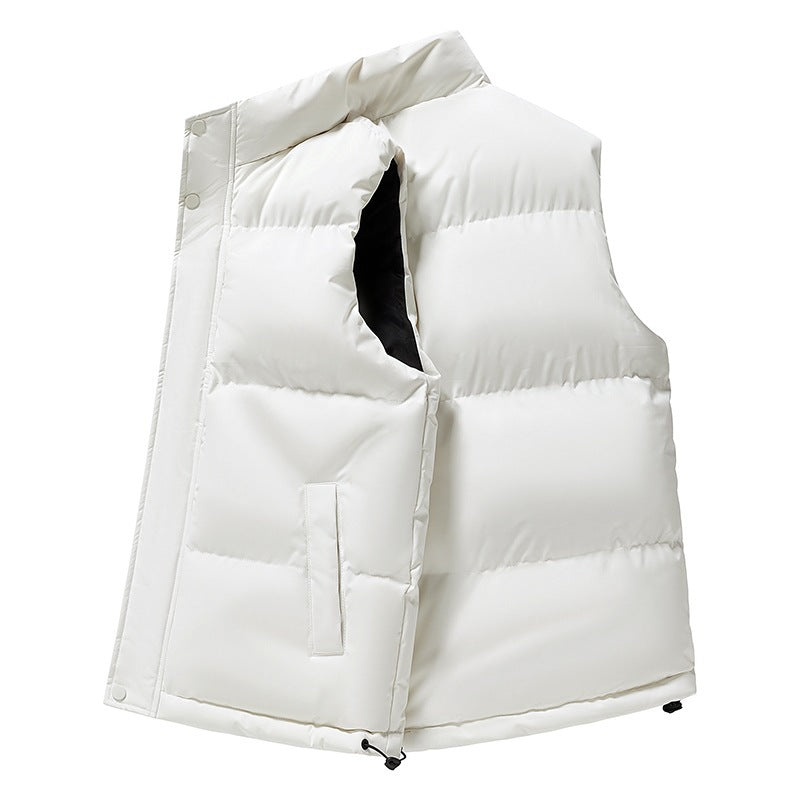 Quilted Puffer Vest with a Stand Collar, Unisex Gilet