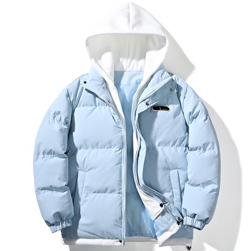 Oversized Hooded Puffer Jacket with Drawcord Hem, Padded Coat