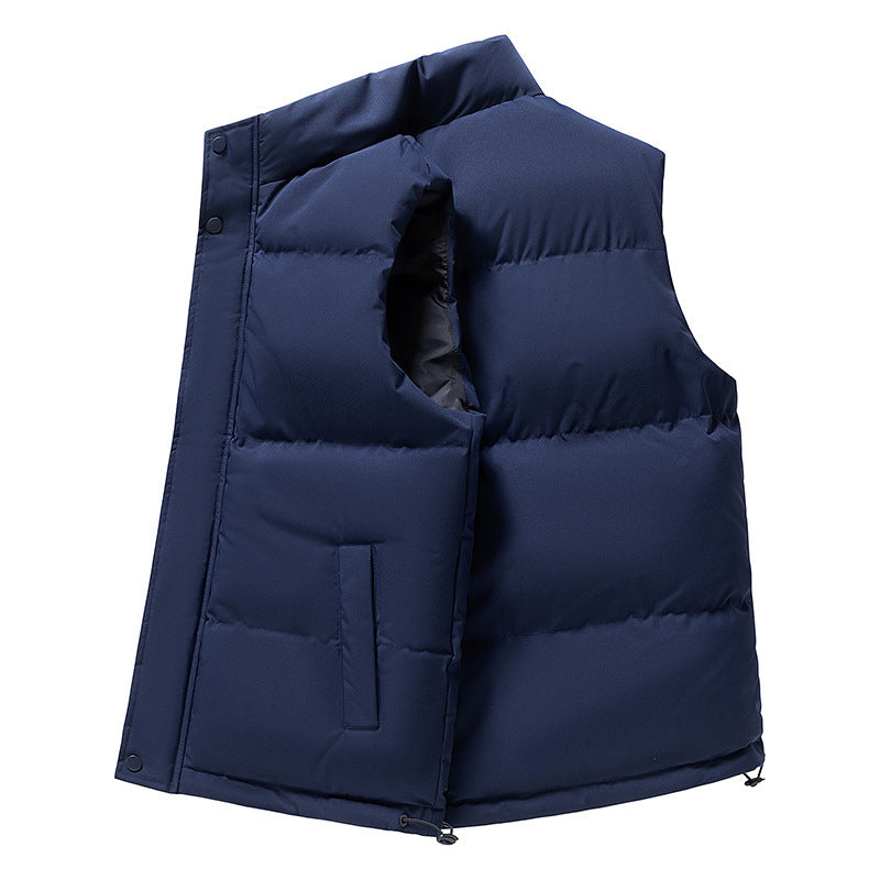 Quilted Puffer Vest with a Stand Collar, Unisex Gilet