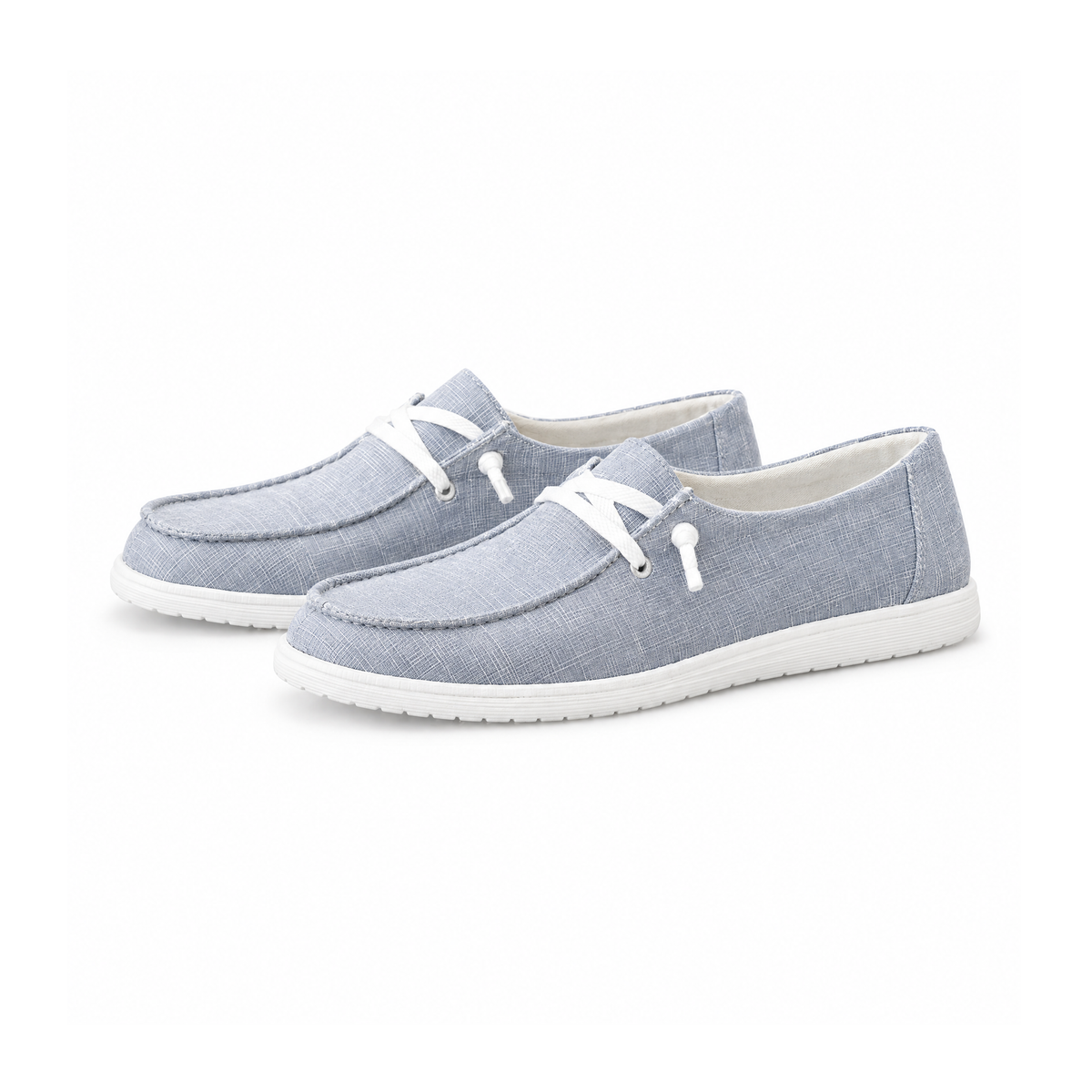 Casual Lace-Up Shoes With Stitched Toe Panels and Soft Lining — angled view
