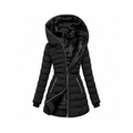 Hooded Winter Coat With Fleece Lining and Zip Pockets, Sasha — front view