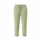 Cotton-Linen Summer Trousers With a Drawstring Waist — front view