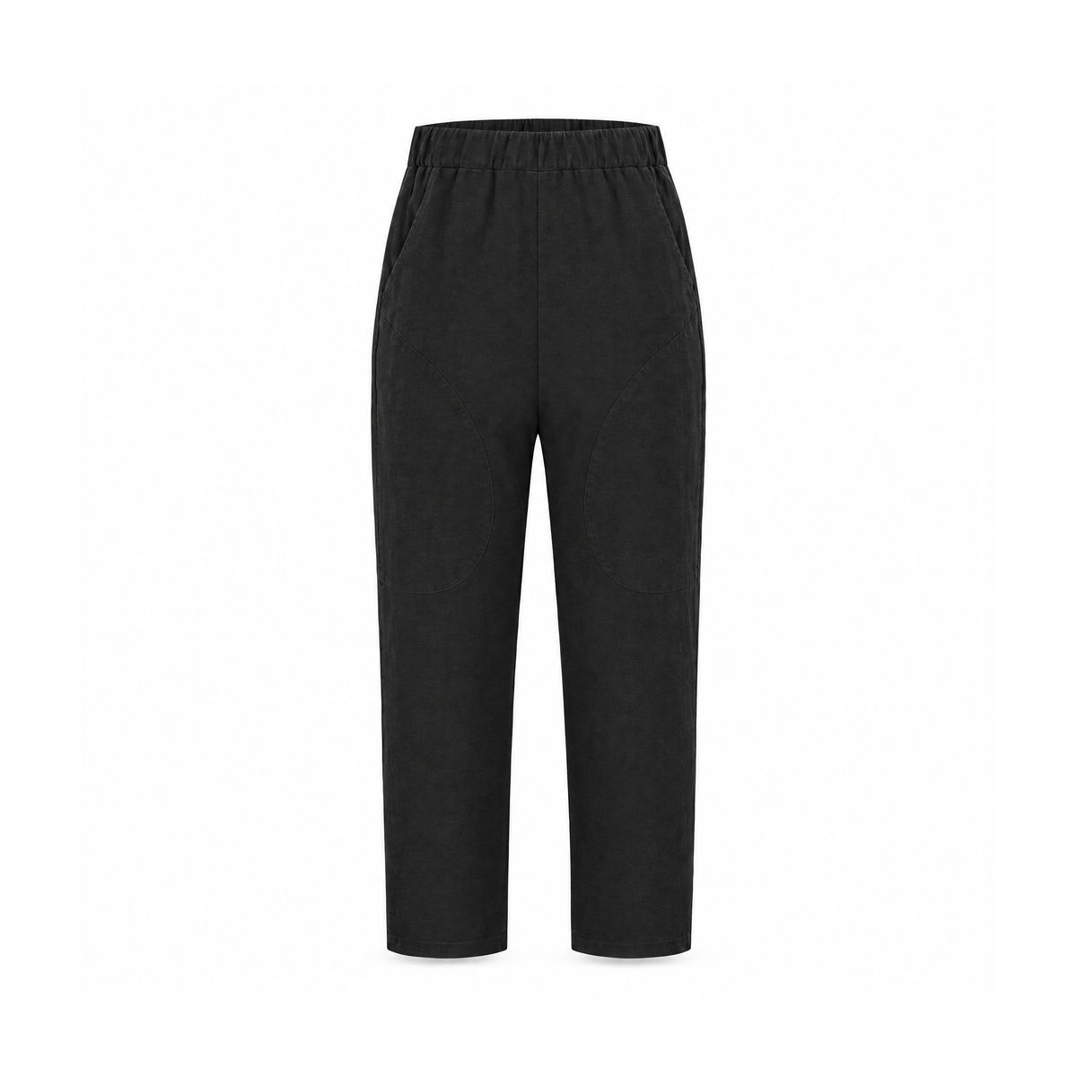 Relaxed Linen Trousers With an Elastic Waist, Dayanara — front view