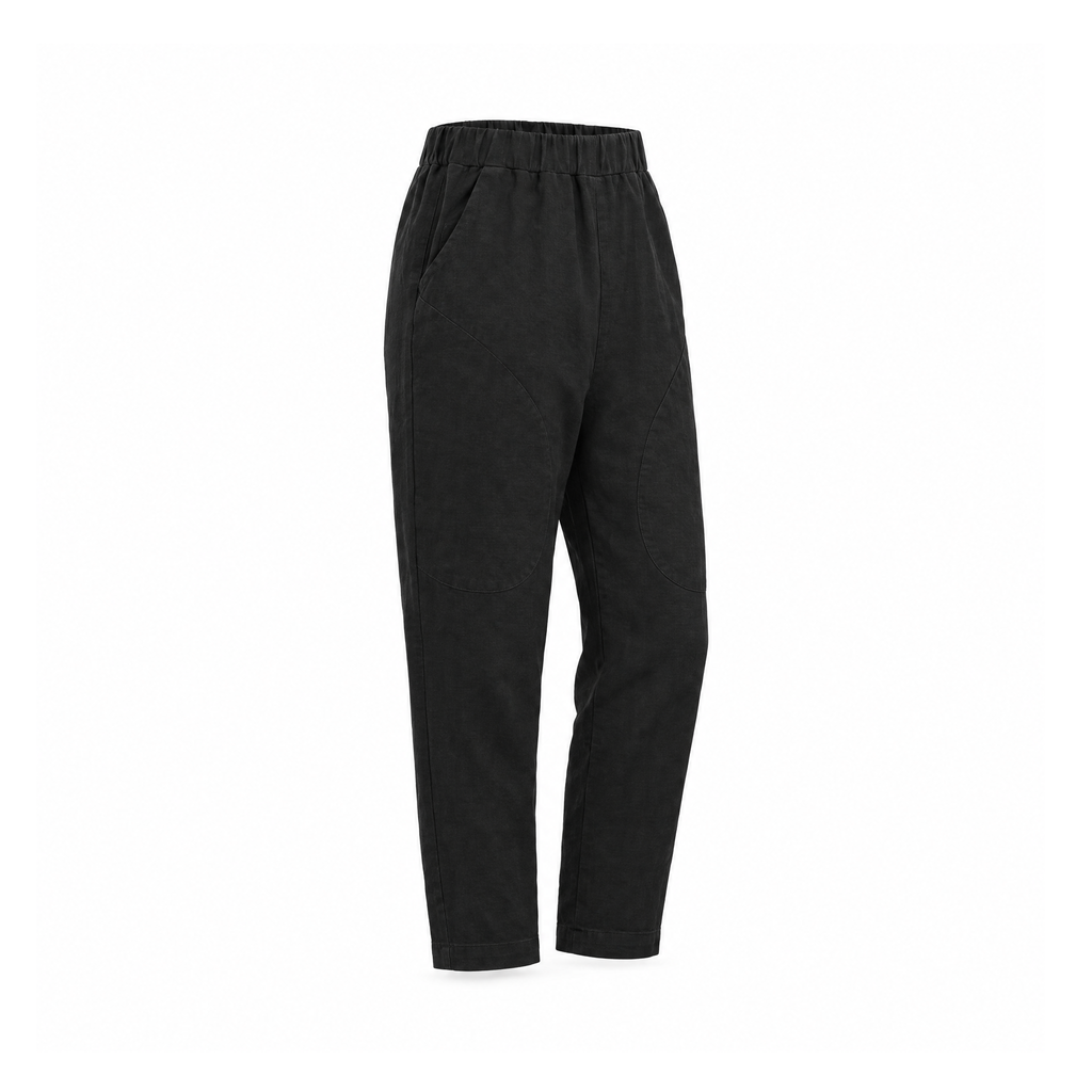 Relaxed Linen Trousers With an Elastic Waist, Dayanara — angled view