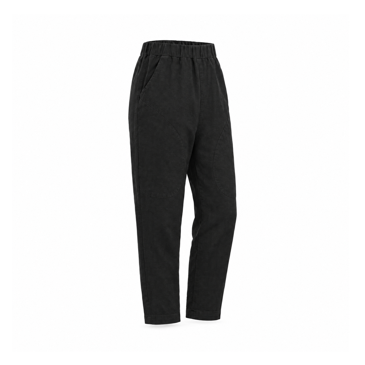 Relaxed Linen Trousers With an Elastic Waist, Dayanara — angled view