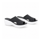 Open-Toe Slip-On Sandals With Stretch Uppers and Thick Soles, Vigar — angled view