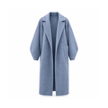 Oversized Winter Coat With a Broad Collar and Loose Sleeves — front view