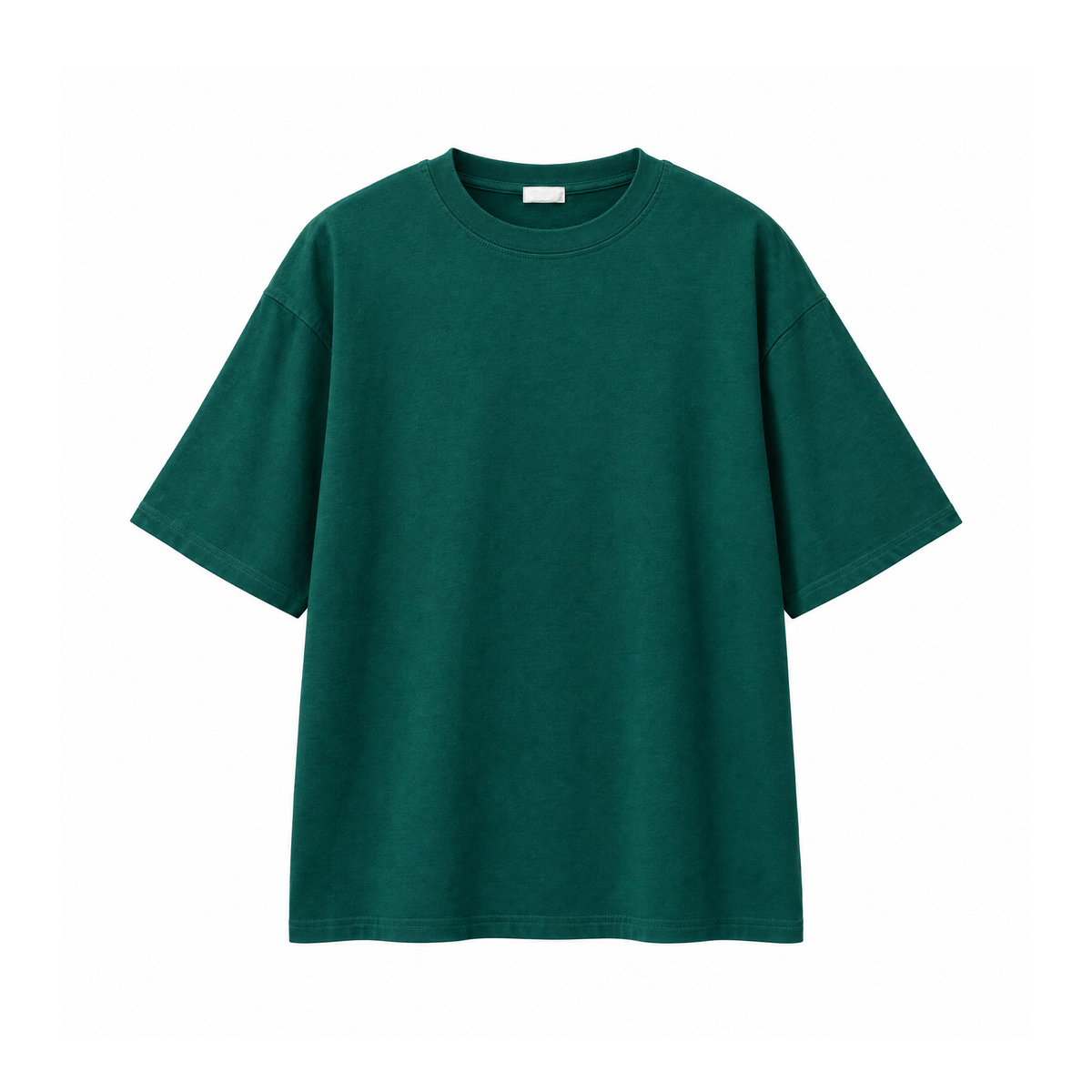 Plus-Size Cotton T-Shirt With a Crew Neck and Loose Short Sleeves — front view